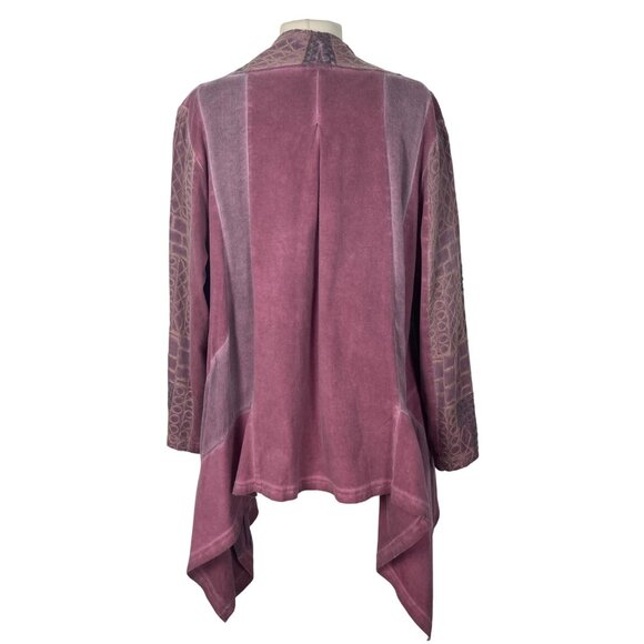 Parsley & Sage Patchwork Embroidered Cardigan Jacket Tank Set 1X Pink Lagenlook - Picture 3 of 12